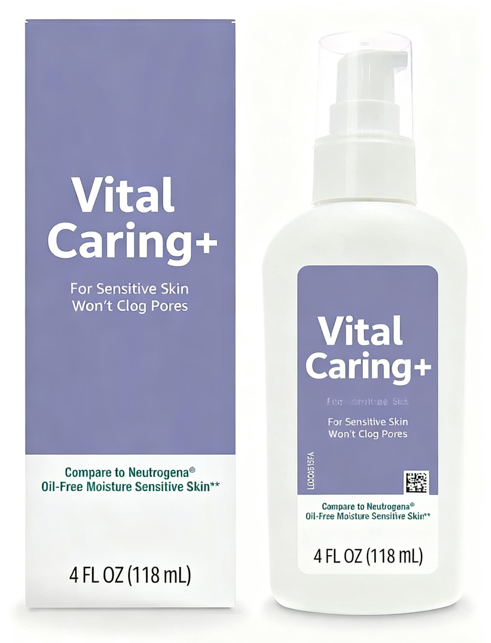 Oil-free Facial Moisturizer for Sensitive Skin, Fragrance Free, 4 Fluid Ounce (Previously Solimo)